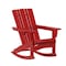 Flash Furniture Red Adirondack Rocking Chair with Cupholder LE-HMP-1045-31-RD-GG - alternate 3